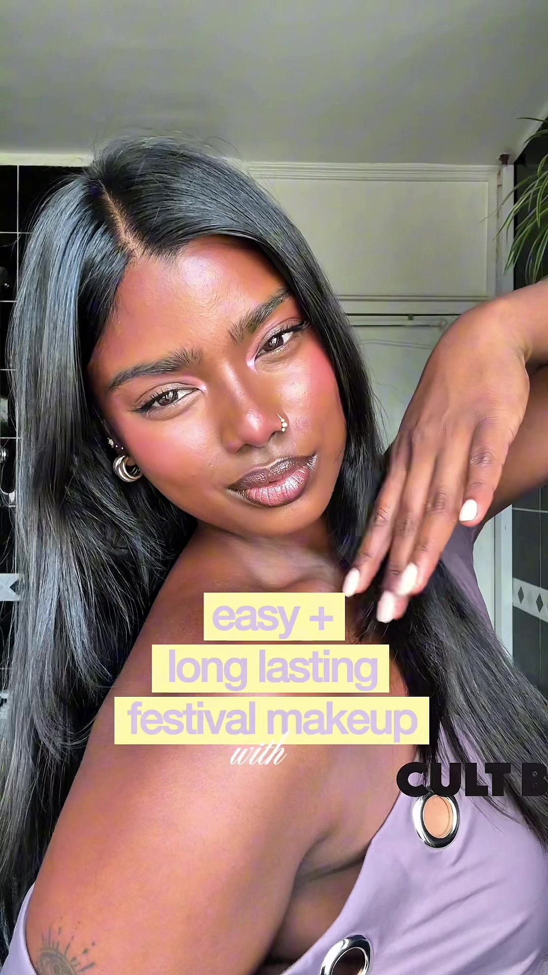 TikTok post by @tabithamary_ for Danessa Myricks Beauty. Caption reads: [...] grip primer + setting spray -....