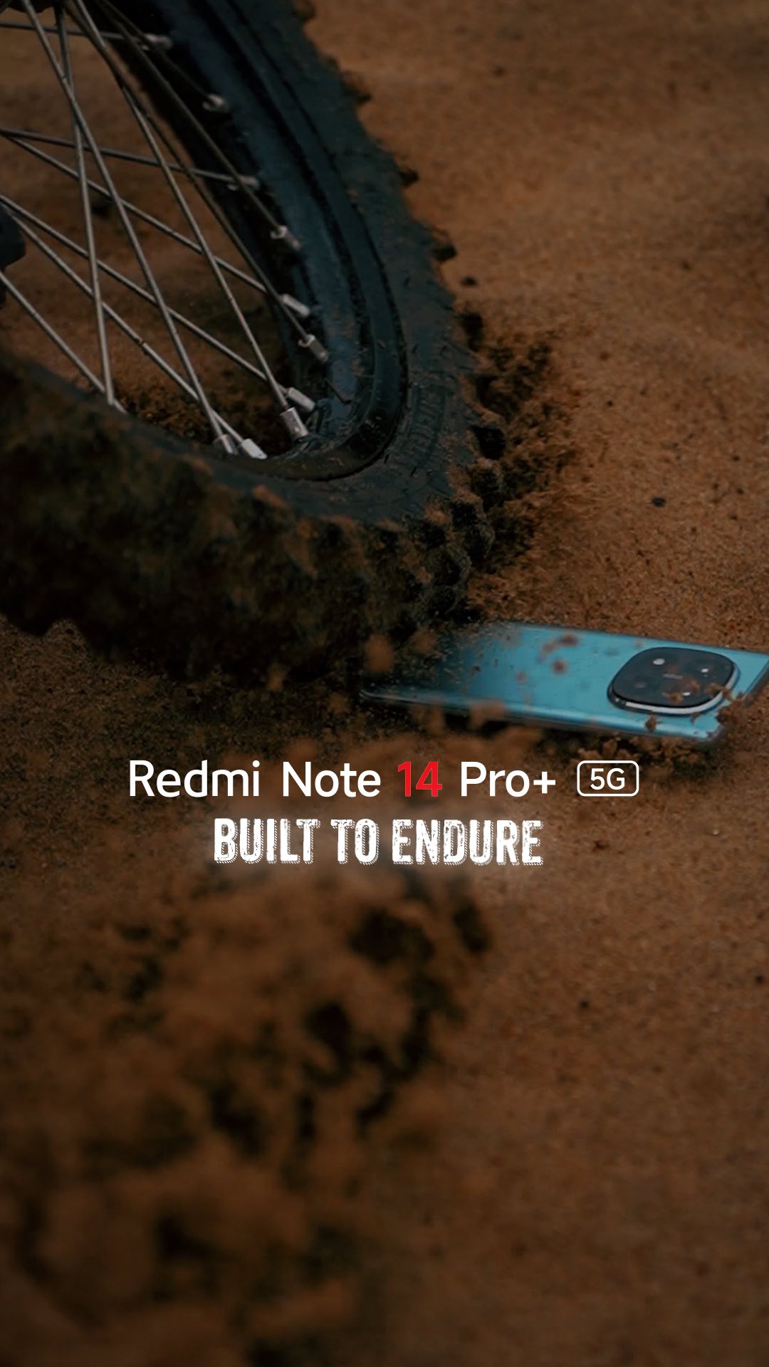 Instagram post by @harithnoah8 for Xiaomi India. Caption reads: #RedmiNote14 Pro+ 5G is built tough, just like....