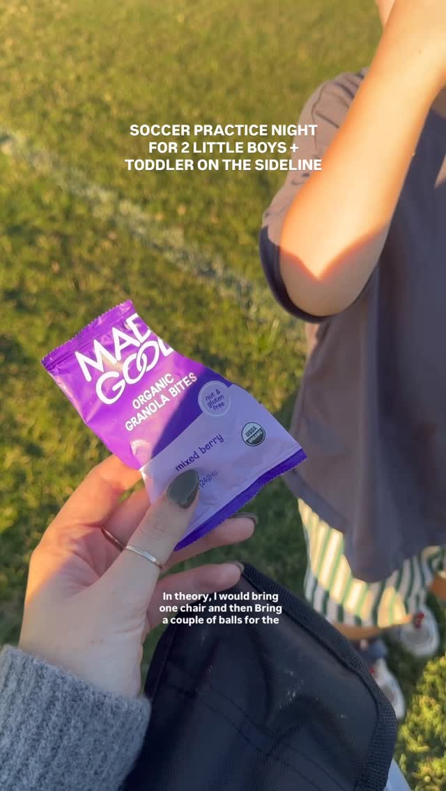 Instagram post by @chanwiththeboys for MadeGood. Caption reads: always bringing @madegoodfoods Granola Bites to....