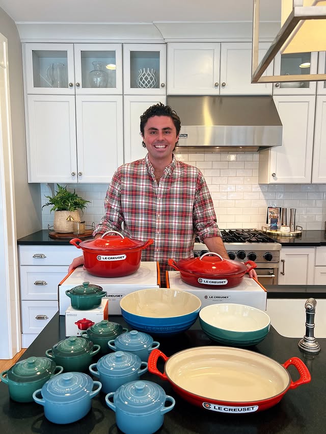 Instagram post by @kdmkitchen for Le Creuset. Caption reads: My first pop up! Event details with @lecreuset....