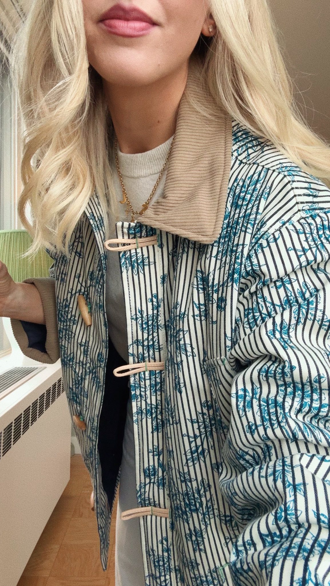 Instagram post by @marycatherineechols for tuckernuck. Caption reads: [...] gorgeous barn jacket was gifted from....