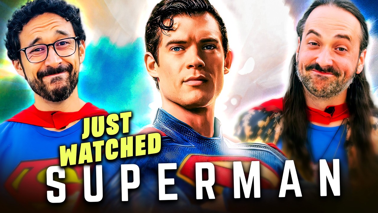 YouTube post by @ReelRejects for Huel. Caption reads: Just Watched SUPERMAN & Still So Emotional!....