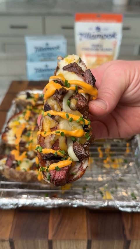 Instagram post by @burnt_pellet_bbq for Tillamook. Caption reads: [...] These are perfect for game day and....