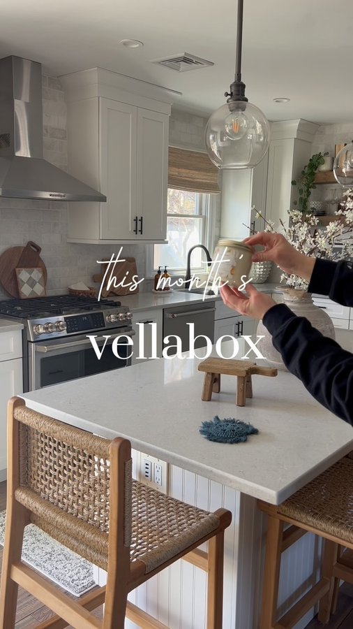 Instagram post by @ourhomeoncolonial for Vellabox. Caption reads: This month’s @vellabox collab with....