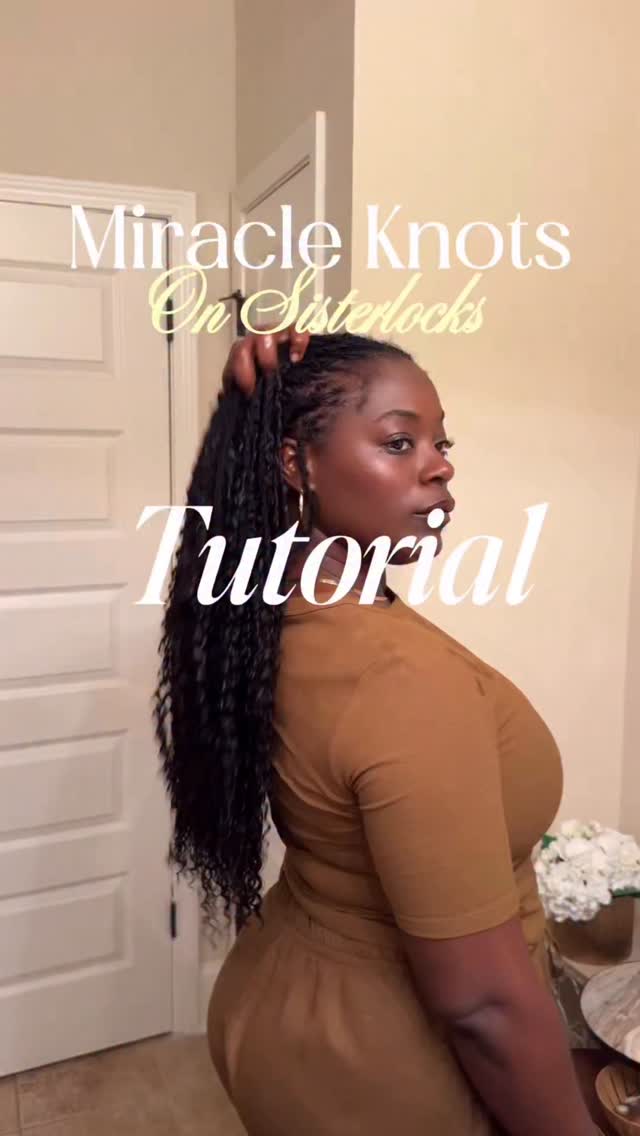 Instagram post by @_chanel_ for QVR Hair. Caption reads: Trying the viral miracle knots on my Sisterlocks....