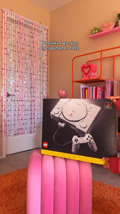 Instagram post by @sheselle for PlayStation. Caption reads: the new @LEGO @PlayStation set instantly unlocked....