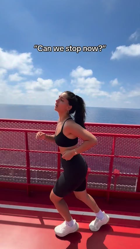 Instagram post by @mayaandcarter for Virgin Voyages. Caption reads: Now she won’t stop😂😂 @virginvoyages #ad #reels....