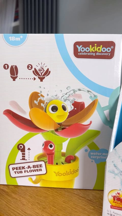 Instagram post by @lucianaplustwo for Yookidoo. Caption reads: [...] sent these super fun bath toys by....