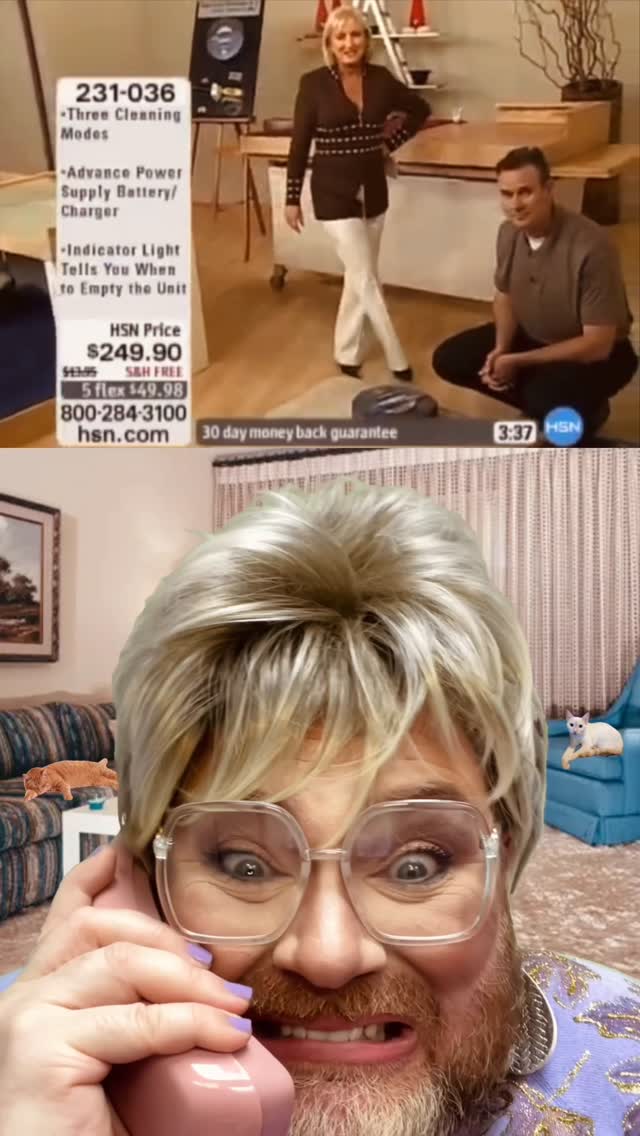 Instagram post by @itsdevonpoole for iRobot. Caption reads: Barbs Roomba is on the fritz! 🐈.