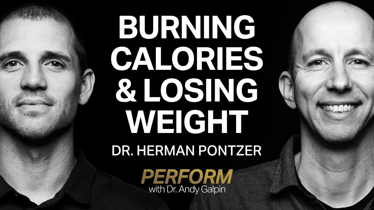YouTube post by @drandygalpin for RP Strength. Caption reads: Dr. Herman Pontzer: How We Really Burn Calories &....