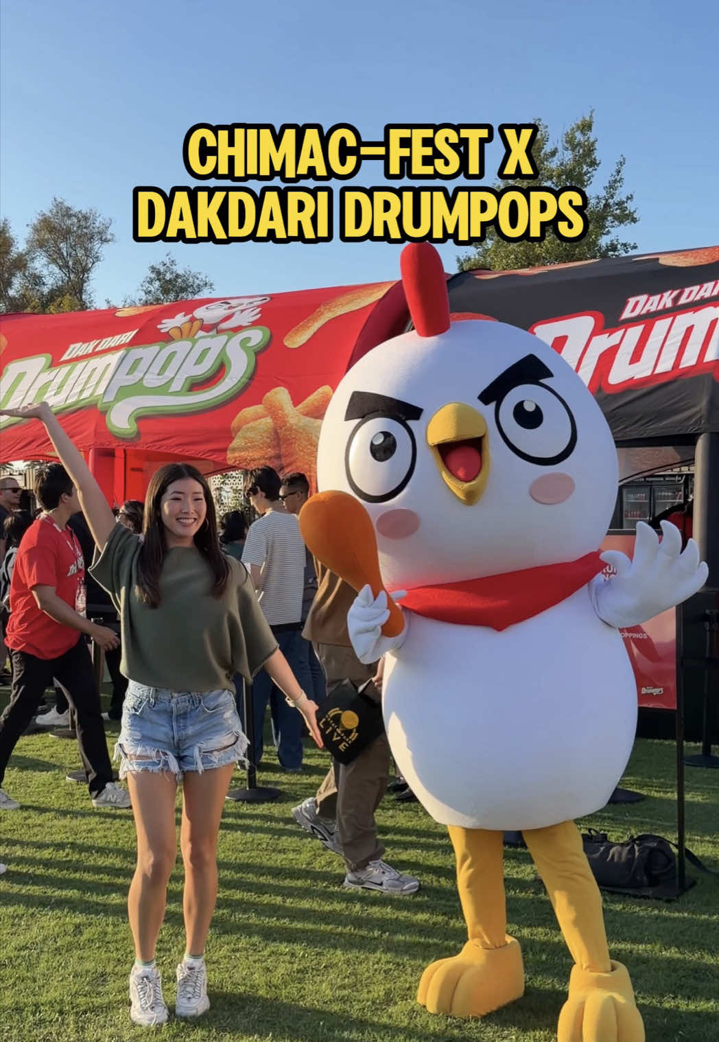 TikTok post by @itshelenmelon for Nongshim America. Caption reads: everything I did at Chimac fest!! if you’re....