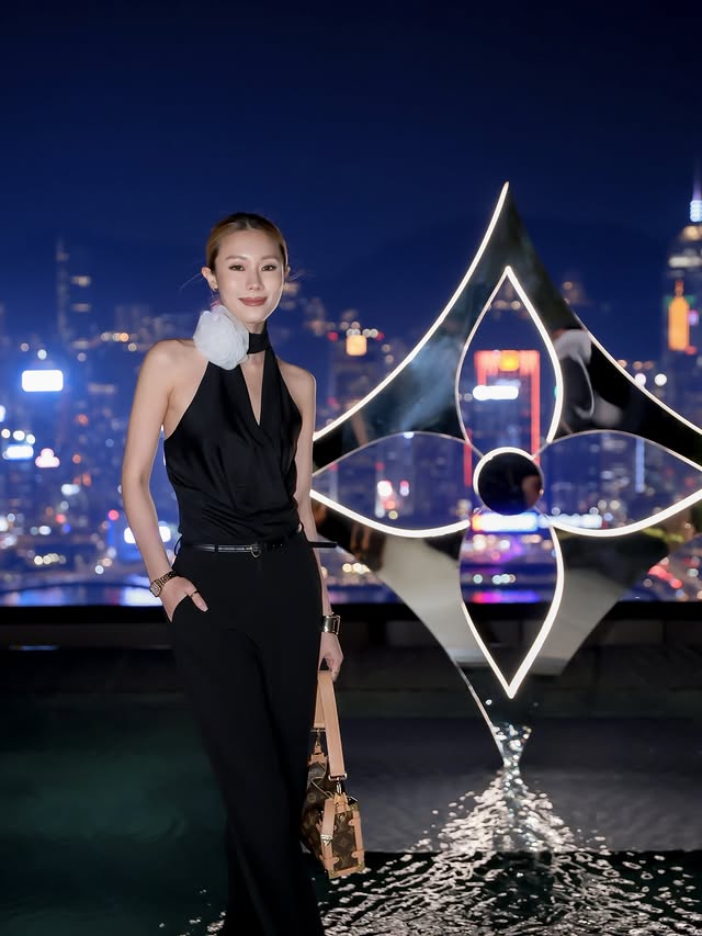 Instagram post by @natfu for Rosewood Hotels & Resorts. Caption reads: Art Week kicked off last night with @louisvuitton....