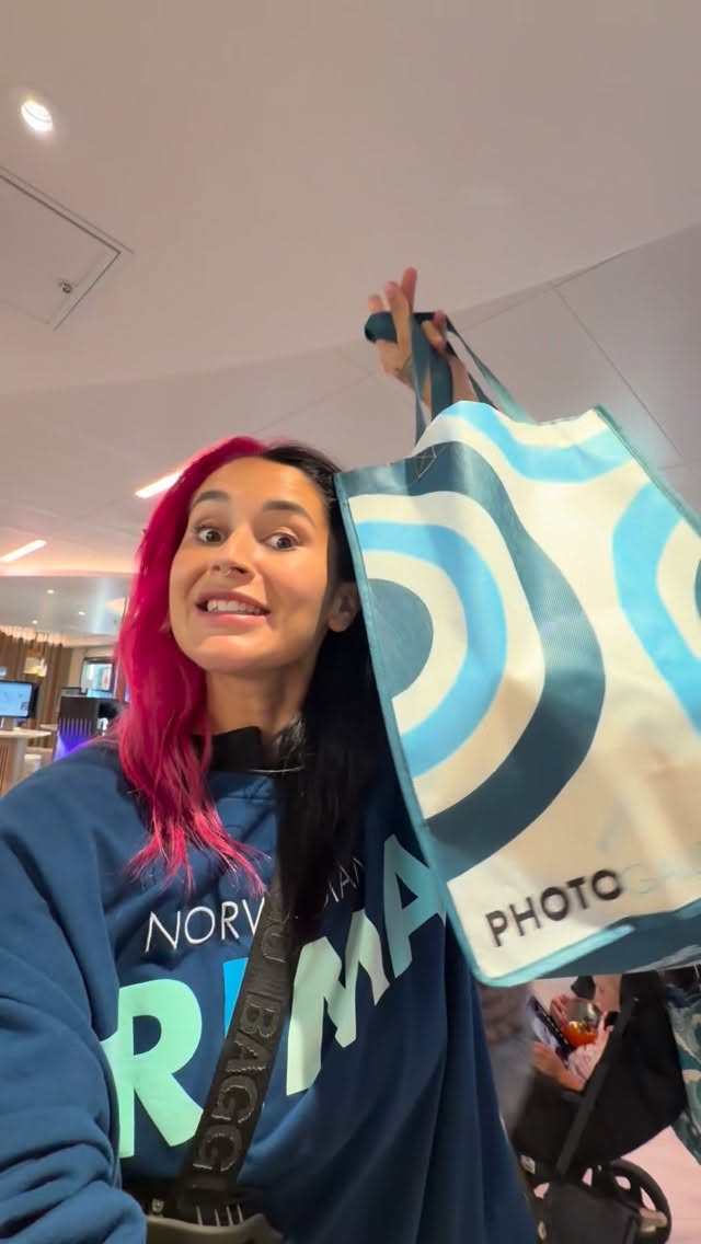 Instagram post by @mommashive for GoPro. Caption reads: Was this worth it? #mommashive #momlife #cruise....