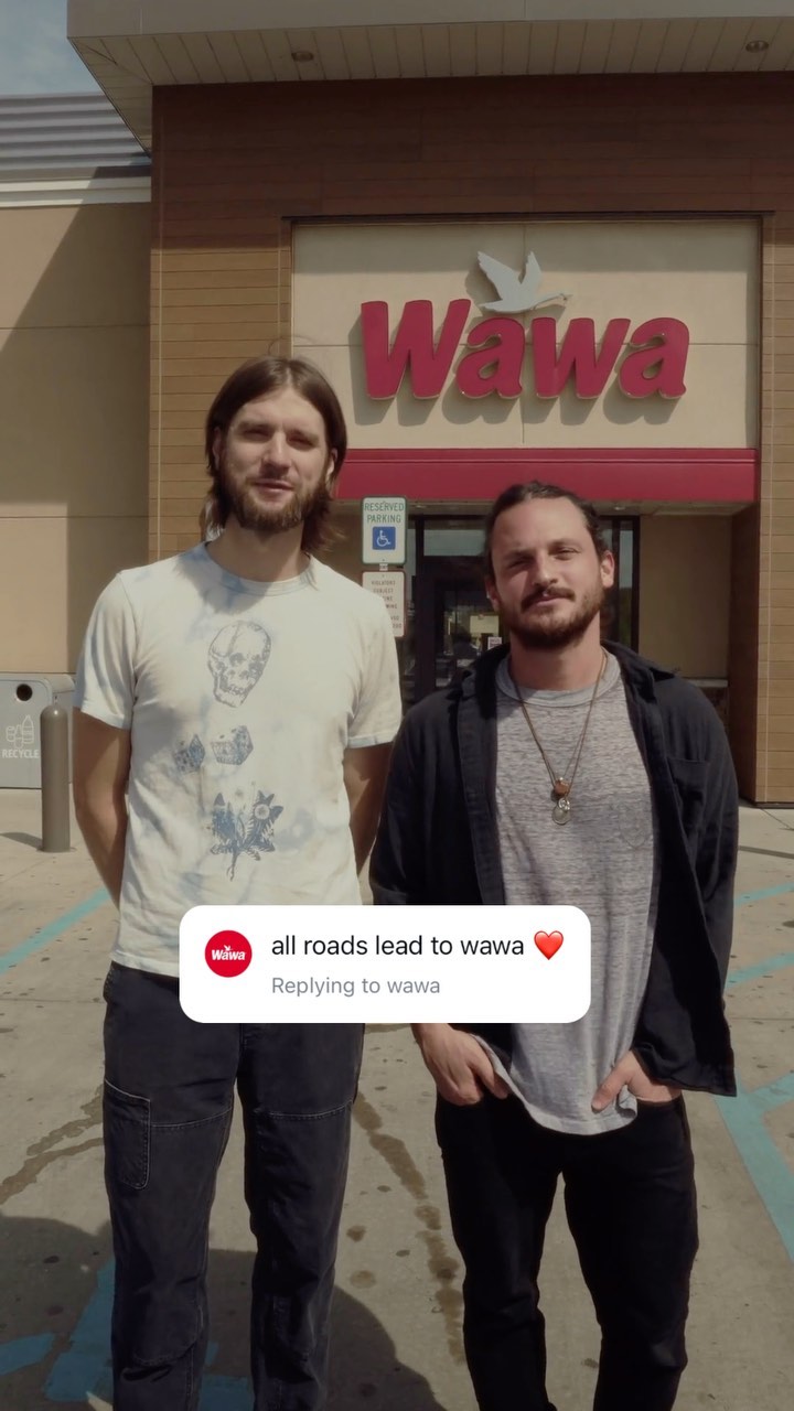 Instagram post by @mtjoyband for WAWA. Caption reads: Tastes like home @wawa ❤️

#Wawa #Ad.