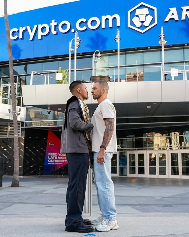 Instagram post by @pantoja_oficial for UFC. Caption reads: Up close and personal 😤 [ #CryptoCom #UFC331 |....