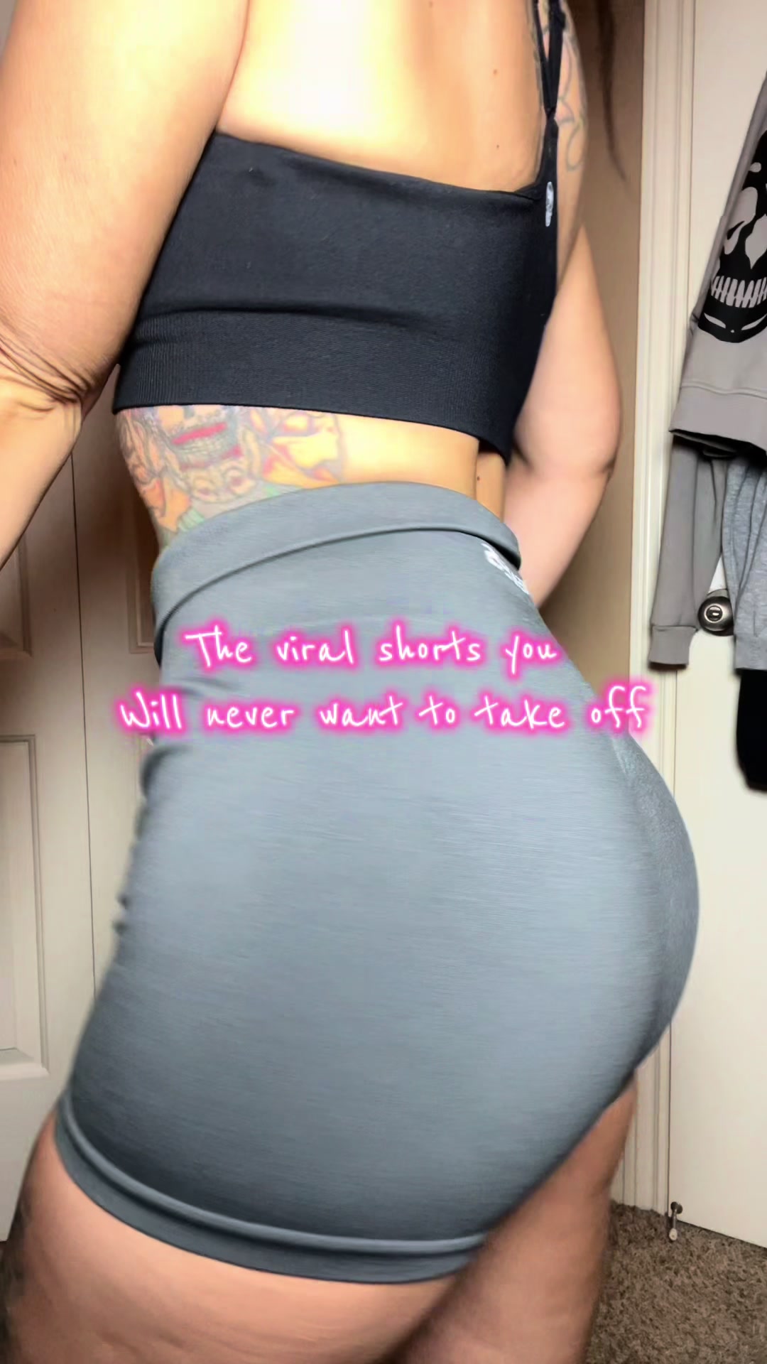 TikTok post by @lindsay.beauty.fitness for Gymreapers. Caption reads: [...] #highwaisted #workoutshorts #gymgirls....