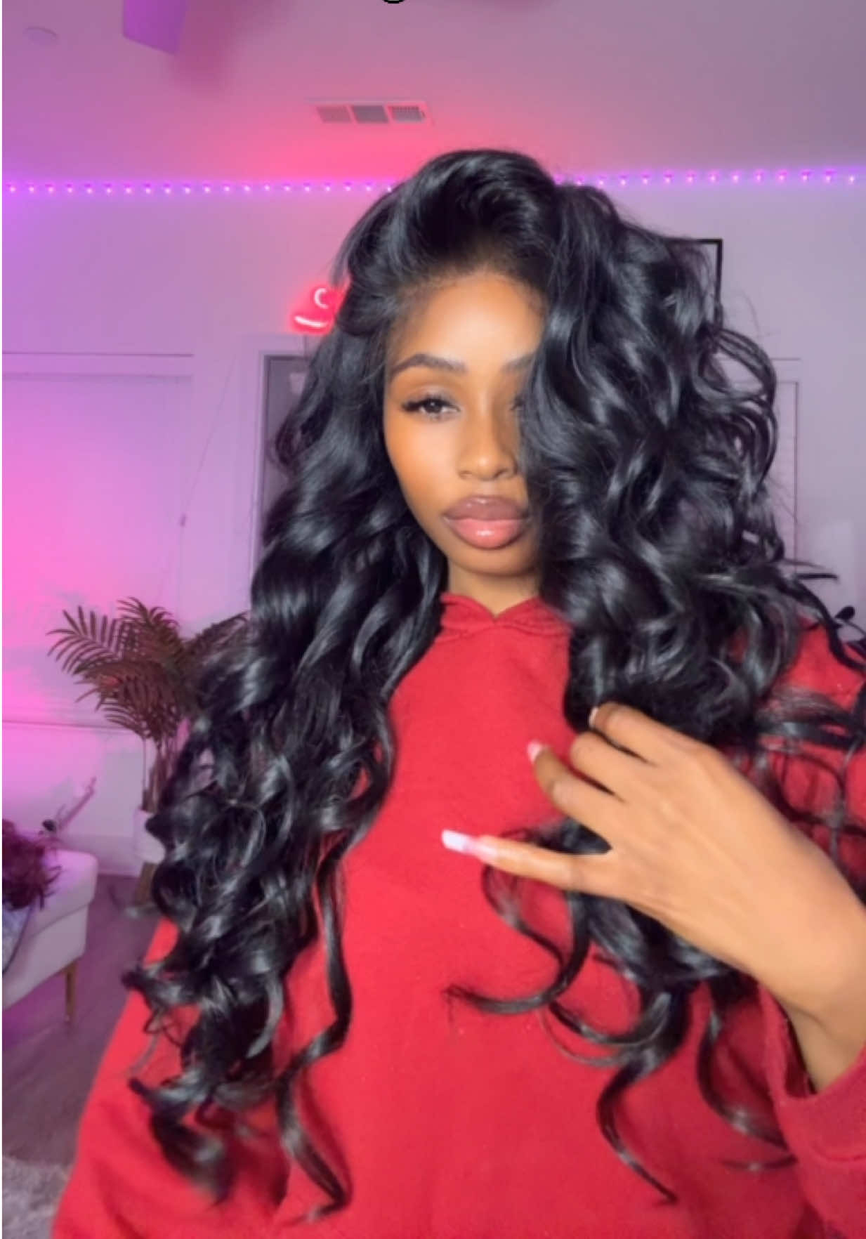TikTok post by @brakiamoore for SamsBeauty. Caption reads: [...] Yall!! Oh em geeee😍😍😍😍😍😍😍😍....