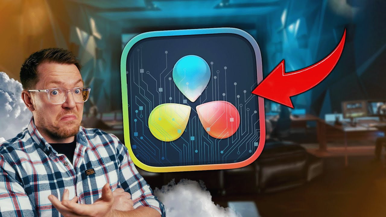 YouTube post by @MrAlexTech for Audiio. Caption reads: INSANE New Ai Features in DaVinci Resolve 20.