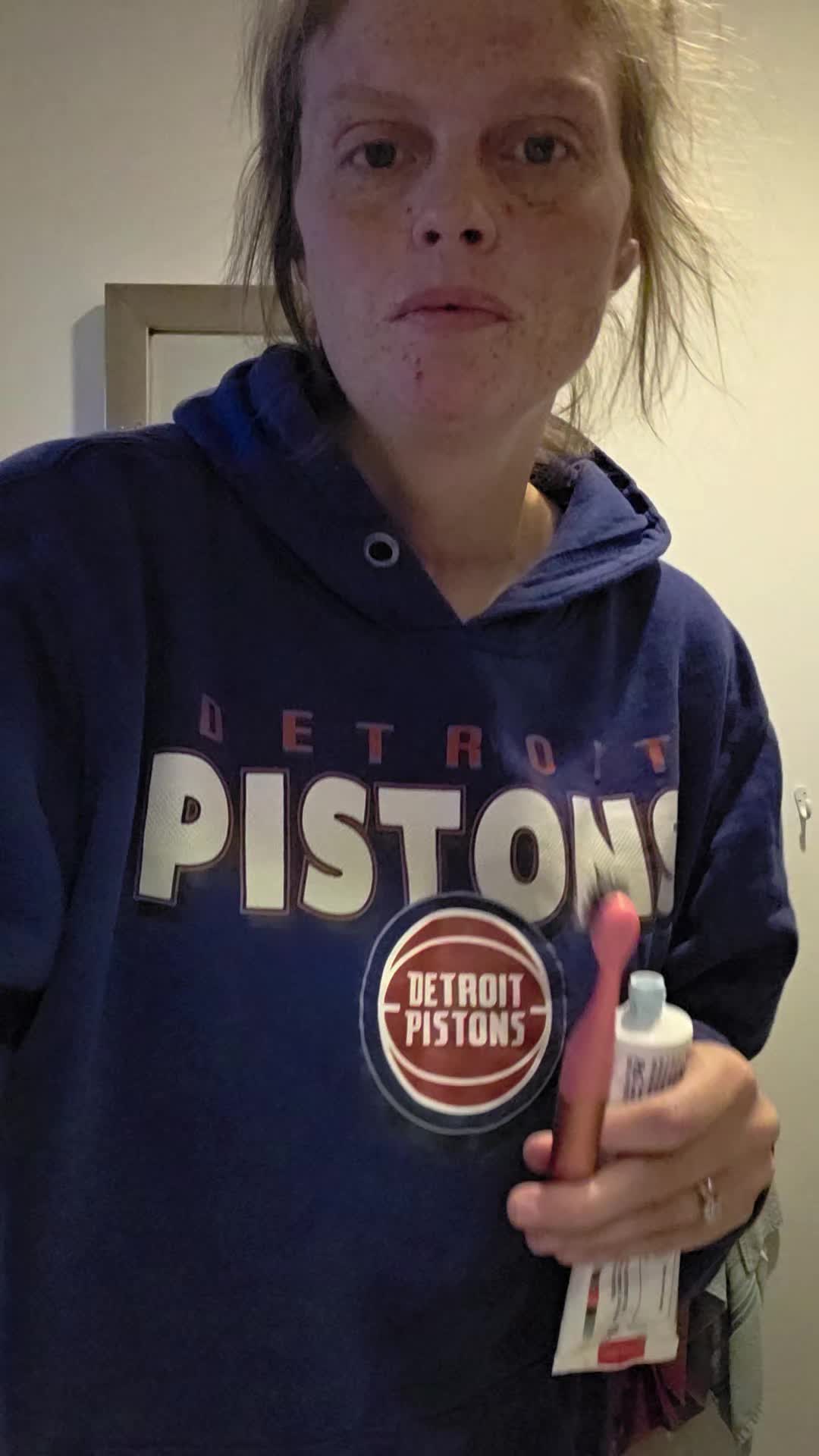 TikTok post by @katieamato1345 for Burst Oral Care. Caption reads: #toothbrush #oralhealth #burst @BURST Oral Care.