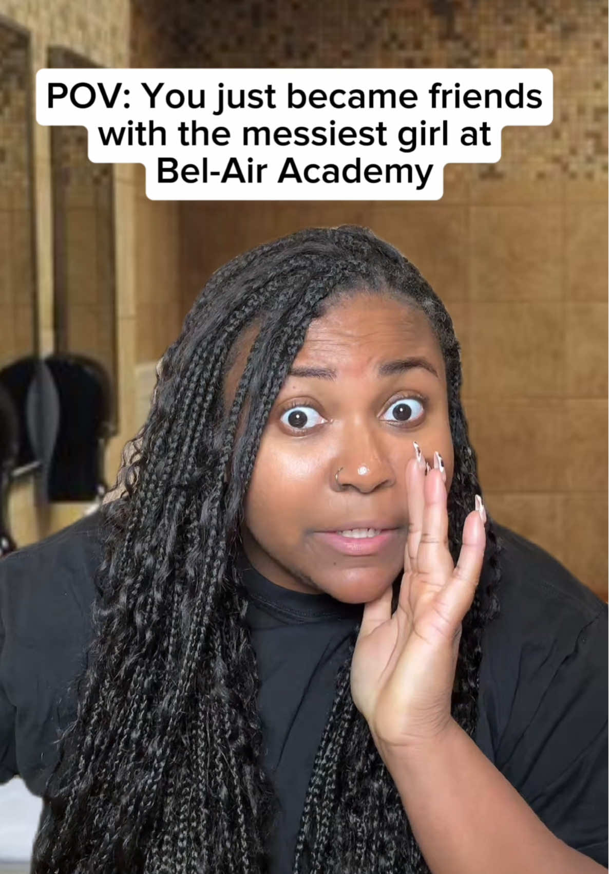 TikTok post by @ariisaysso for Peacock TV. Caption reads: #peacockpartner Doesn't matter if you're....