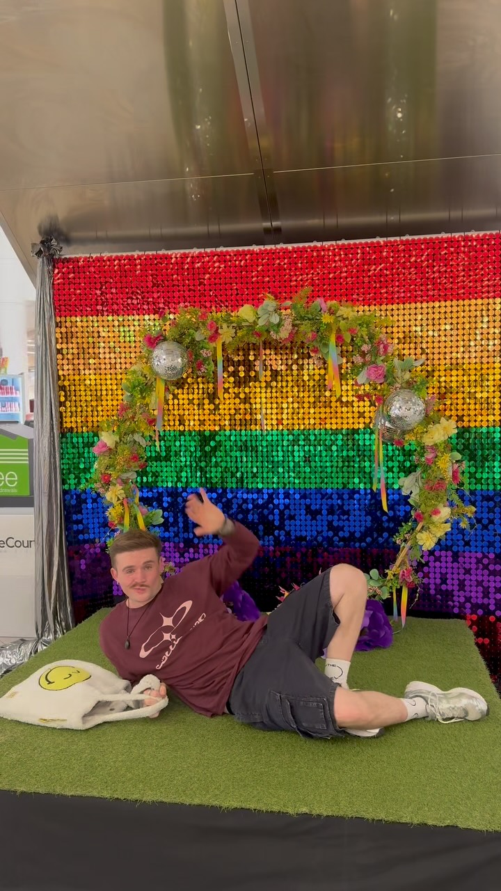 Instagram post by @kegs97 for Schuh. Caption reads: Getting Belfast Pride Ready with....