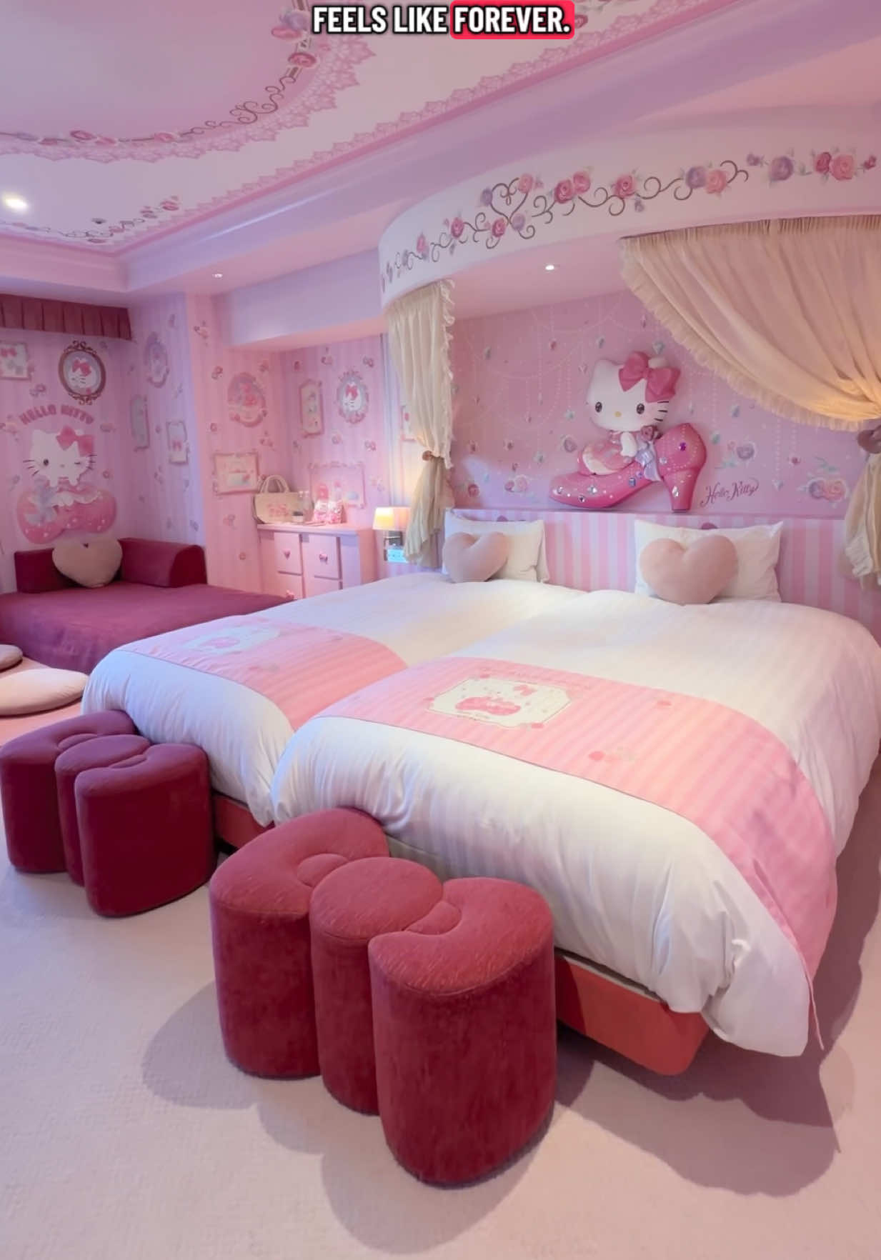 TikTok post by @heartdefensor for Hello Kitty. Caption reads: save this for your next travels and send to your....