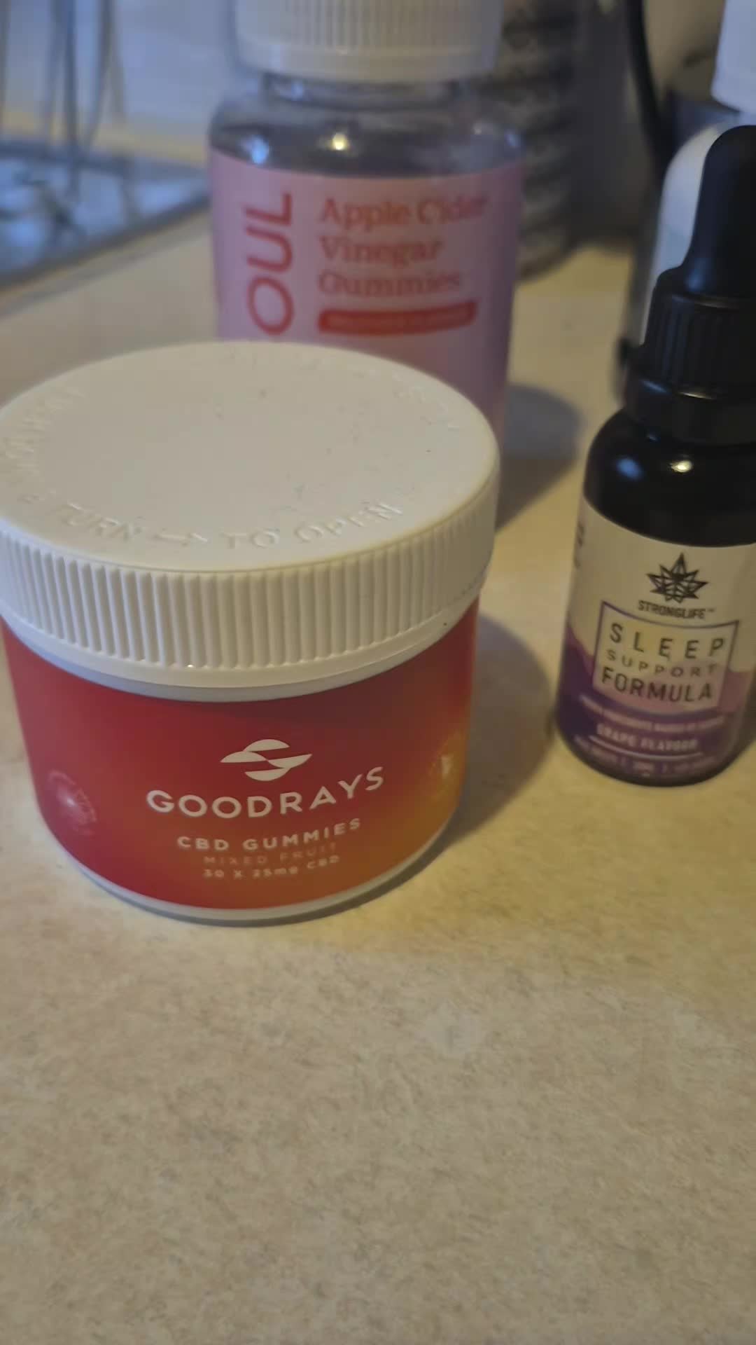 TikTok post by @mumlifeunboxed for Stronglife. Caption reads: my favourites 😍🪬 @Goodrays @stronglife @Free....
