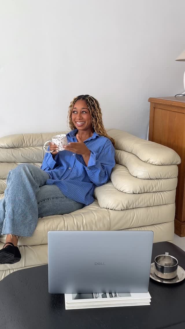 Instagram post by @lesalfred for Dell Technologies. Caption reads: #ad Wearing all the hats in my business means I....