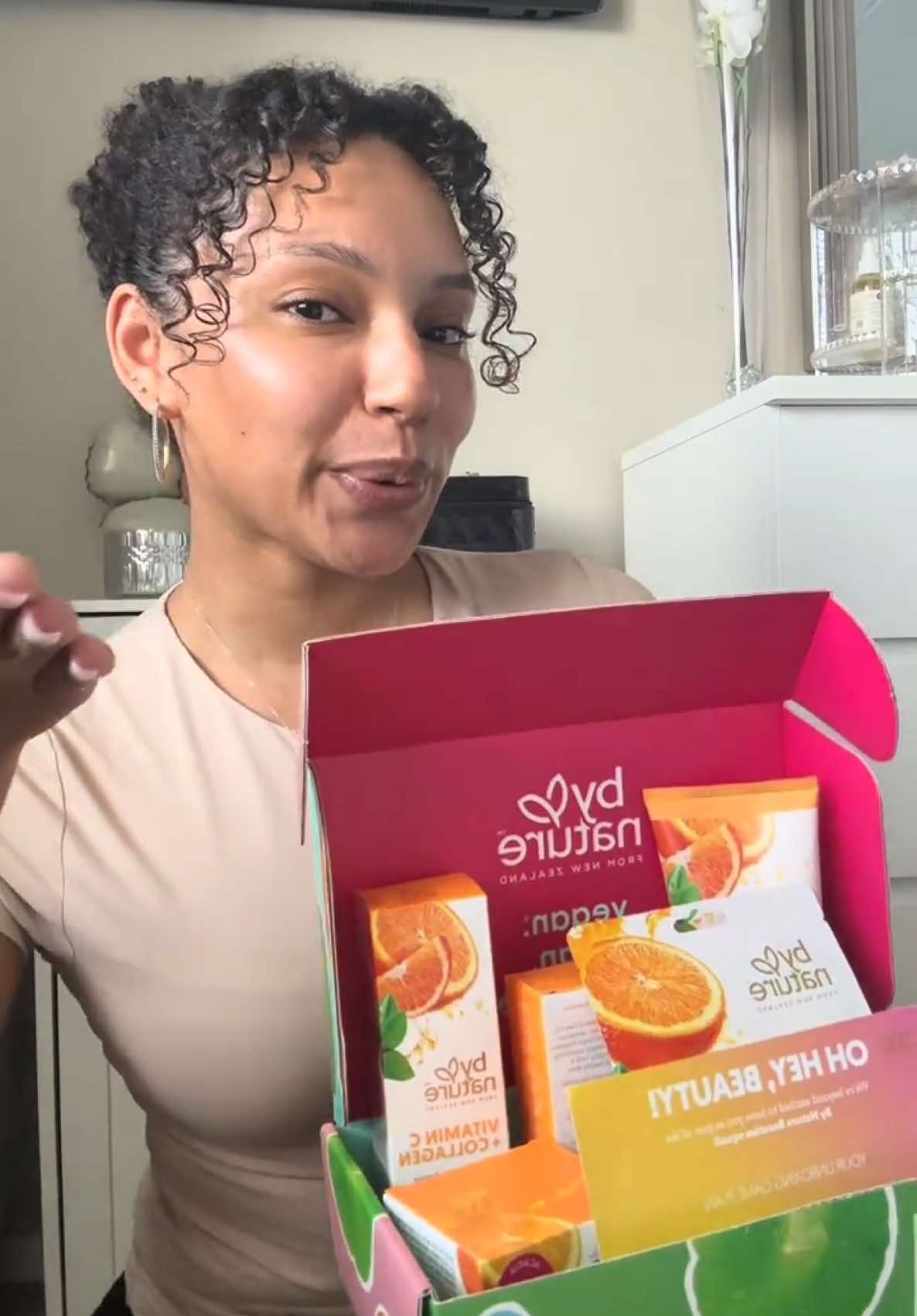 TikTok post by @nissyx_ for bynatureskincare. Caption reads: Just received my @bynatureskincare welcome kit & I....