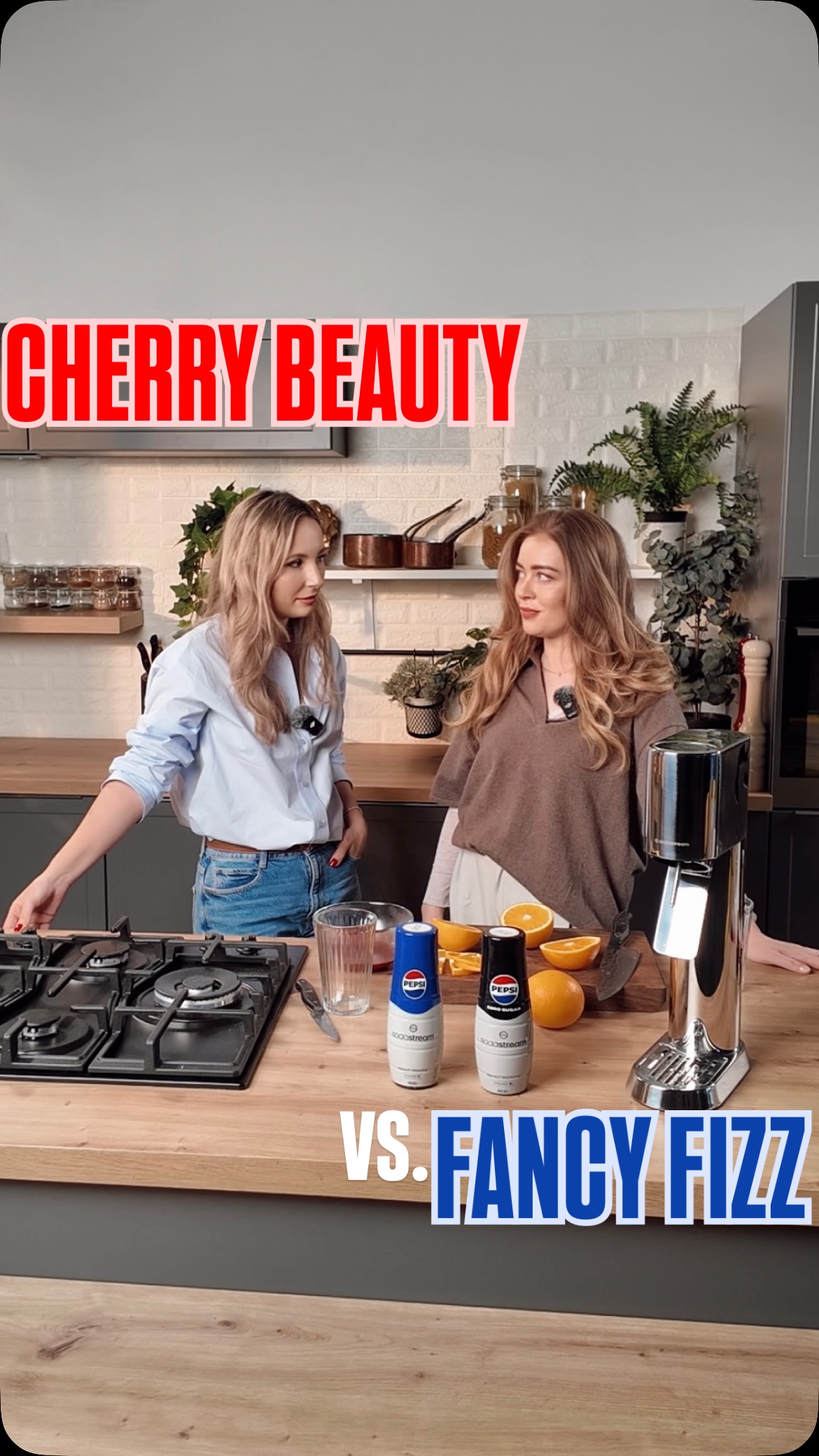 Instagram post by @fancyillustrator for SodaStream. Caption reads: Cherry Beauty 🍒 alebo Fancy Fizz 🍊 ? Ktorý by si....