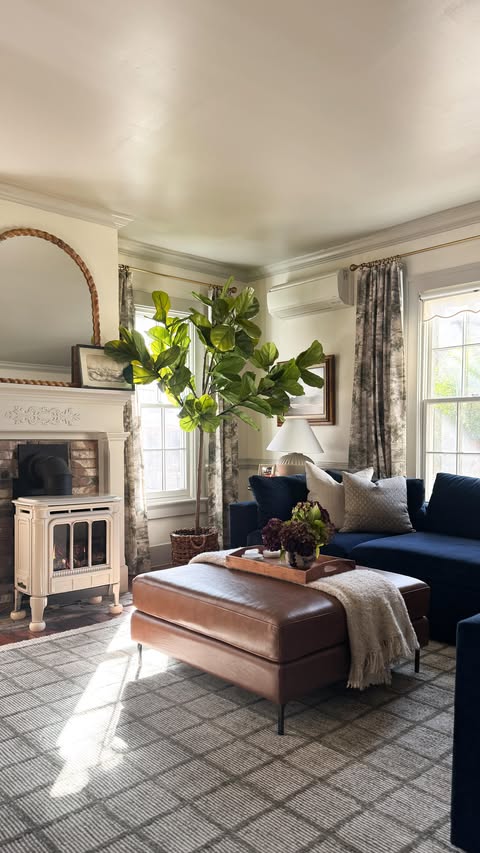 Instagram post by @cassmakeshome for Pottery Barn. Caption reads: A total DREAM it was to fill this special room....