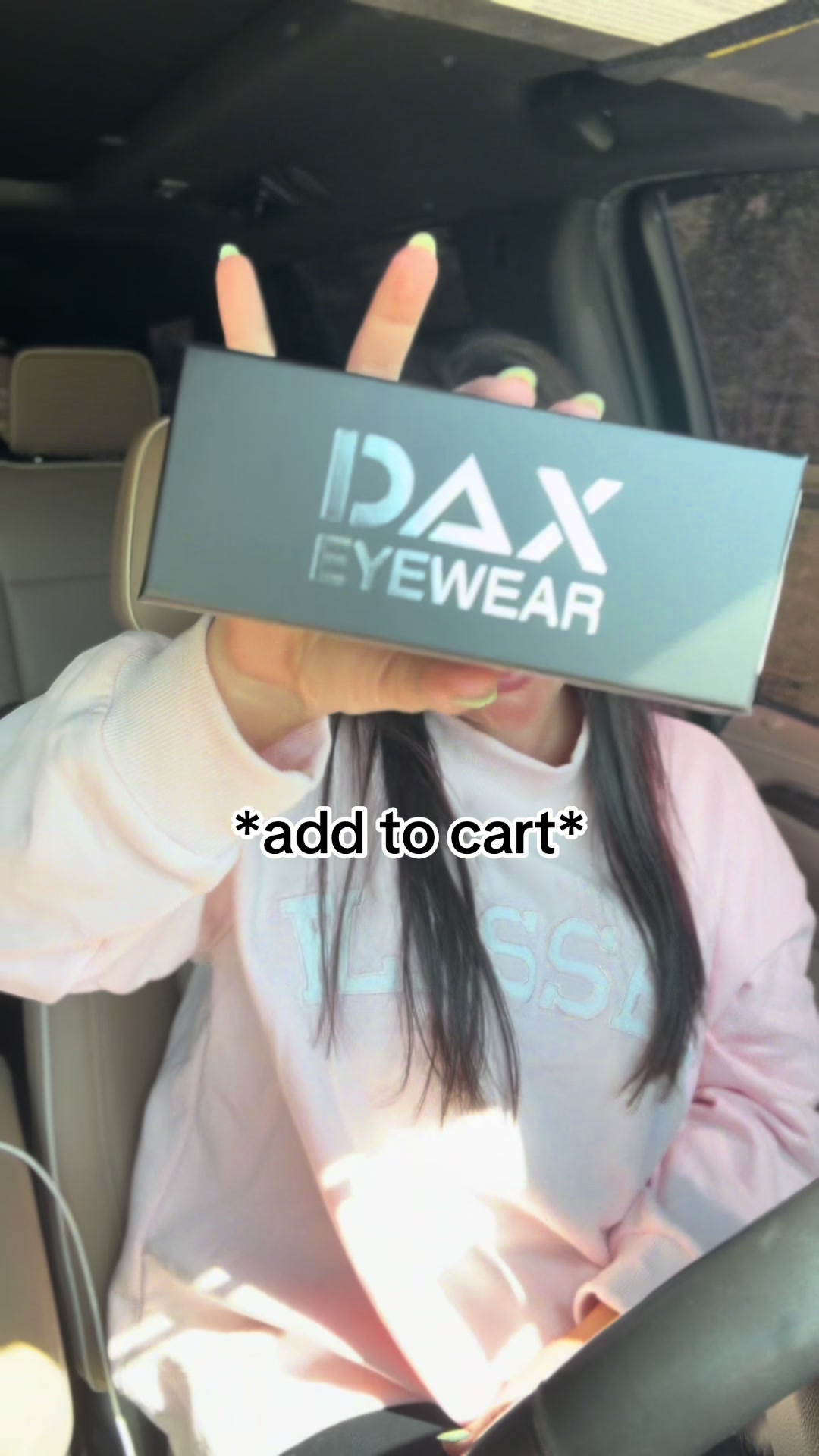 TikTok post by @brittanymorrow2022 for Dax Eyewear. Caption reads: [...] #shopping #summermusthaves @Dax Eyewear.