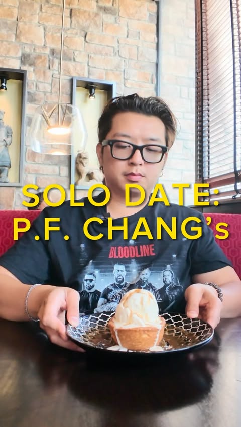 Instagram post by @gavinchinoluu for P.F. Chang's. Caption reads: I can’t believe my server @pfchangs helped me give....