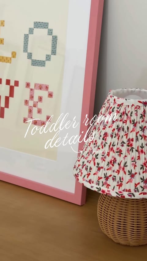 Instagram post by @crimsonmitchell for Babyletto. Caption reads: toddler room details with @babyletto ♡.