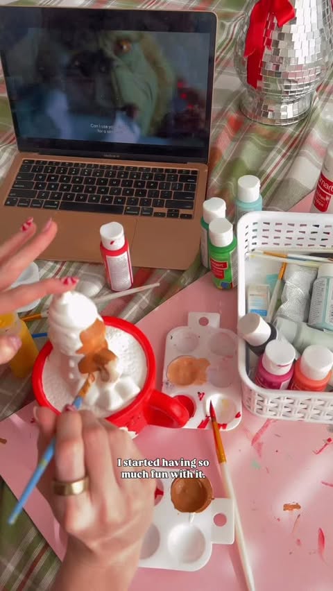 Instagram post by @devonandwillo for Michaels Stores. Caption reads: Yall know I love painting my @michaelsstores....