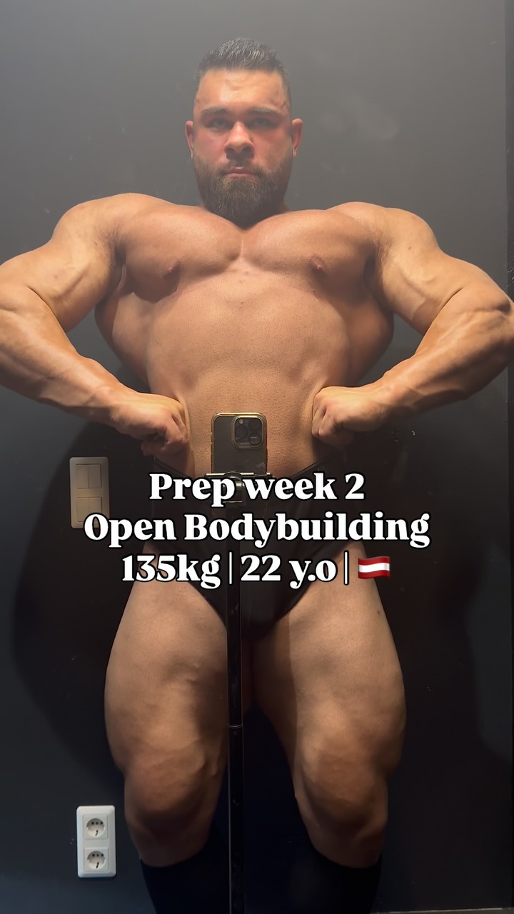 Instagram post by @jakob_klaus22 for ESN. Caption reads: Make Open Bodybuilding great again ✊🏼🇦🇹

Wenn....