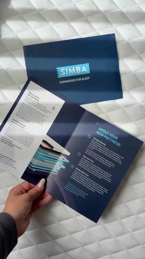 Instagram post by @chloe_hansard for Simba Sleep. Caption reads: [...] know I needed 💤✨ A few nights on the....