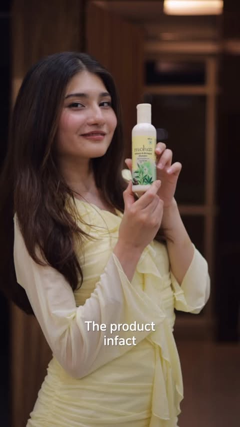 Instagram post by @hiimani.rawat for moha: Nature’s Perfect Formula. Caption reads: Good hair days start with the right roots 🌿✨....
