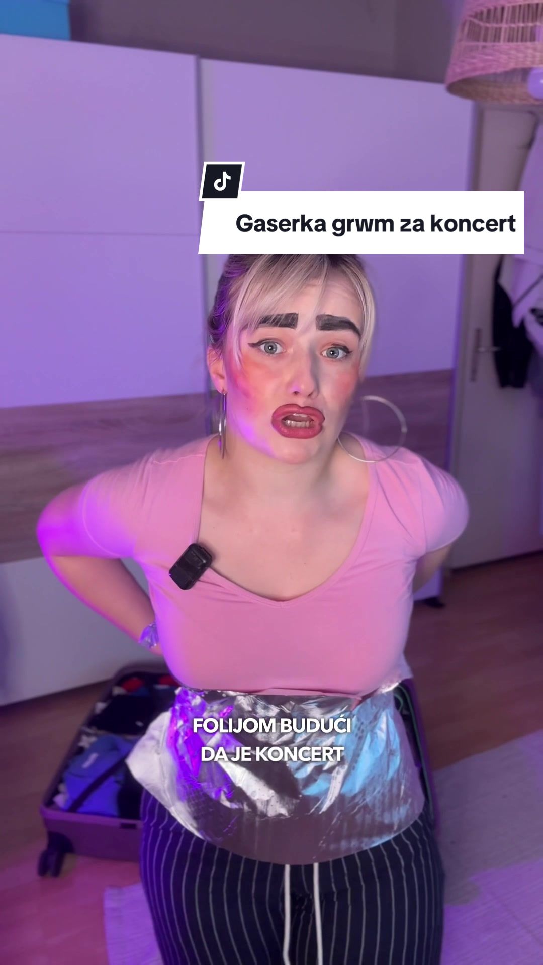 TikTok post by @bacvica for Milka. Caption reads: Ako želite nezaboravno iskustvo koncerta Katy....
