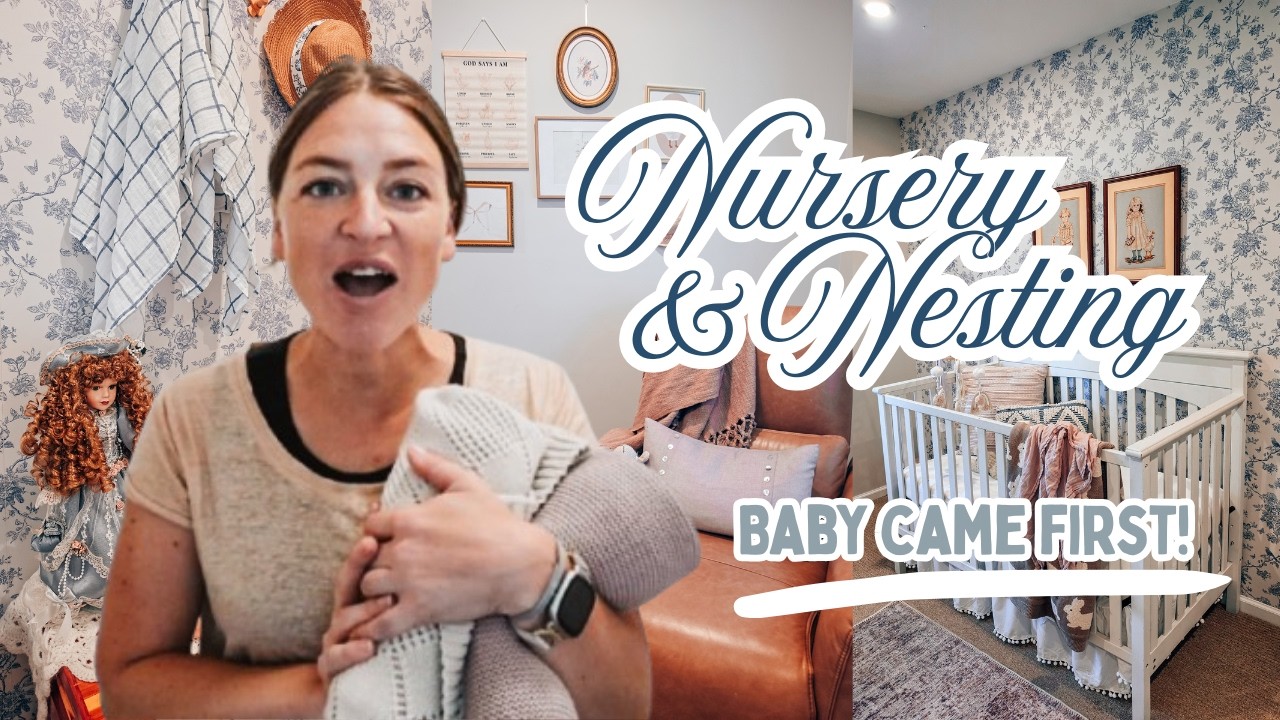 YouTube post by @MeganFoxUnlocked for AvantLink. Caption reads: Nursery & Nesting: baby came before it was....