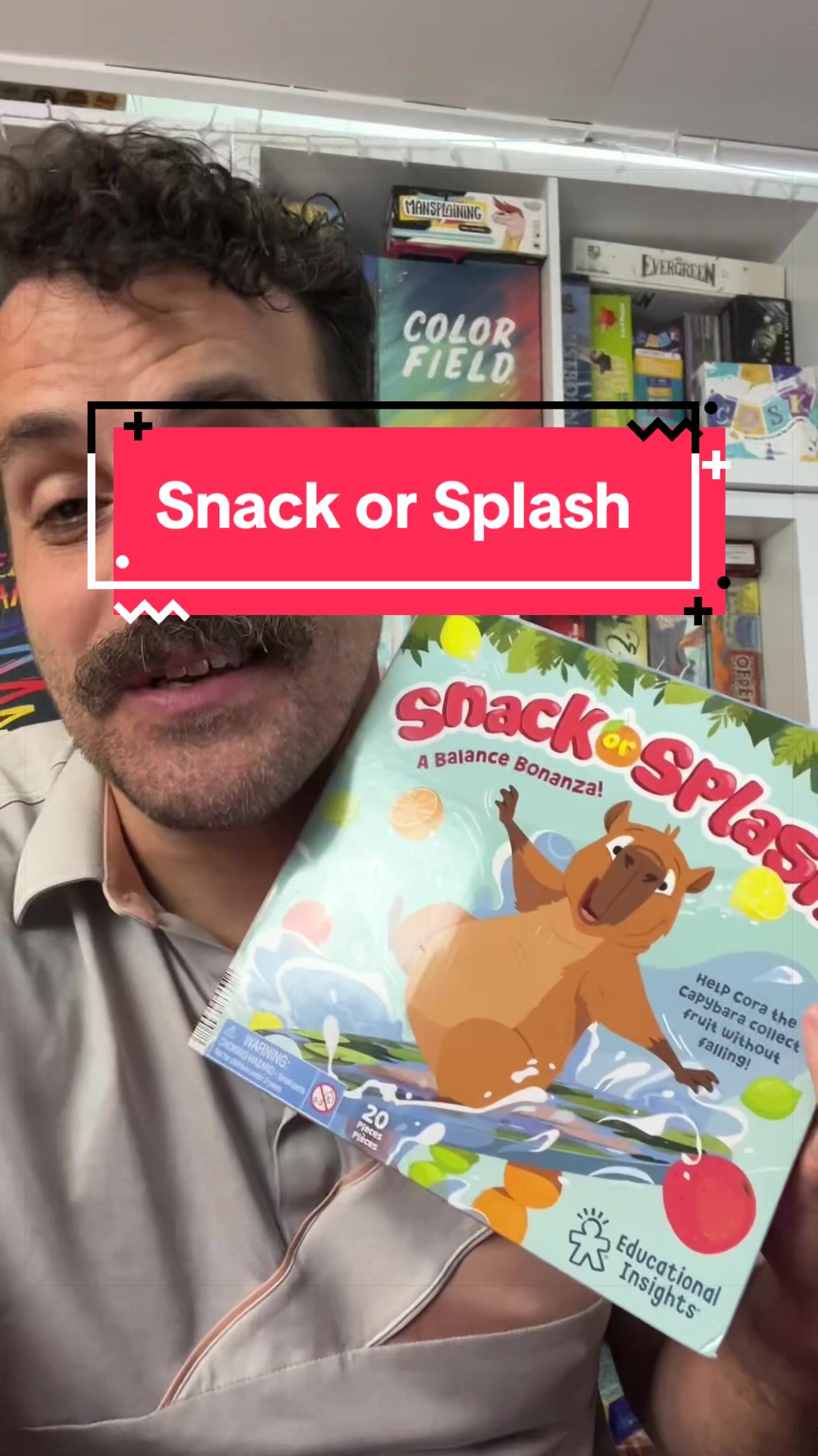 TikTok post by @gamesbymondo for Educational Insights. Caption reads: [...] #kidsgames #familygames @Educational....