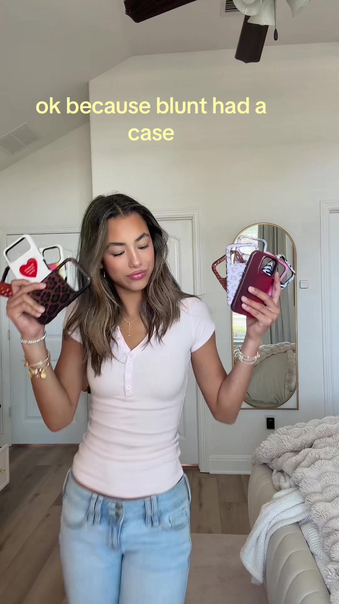 TikTok post by @ariafieldsss for Blunt Cases. Caption reads: @Blunt Cases!!! use my code ARIAFIELDS15 for money....