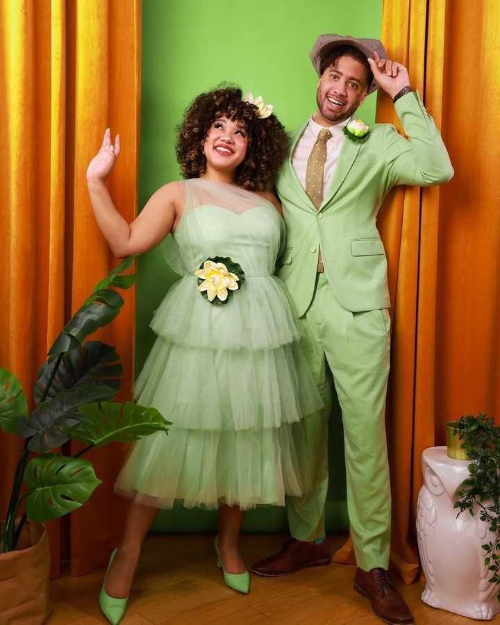 Instagram post by @colormemagic for Disney Princess. Caption reads: ✨ Tiana & Naveen @ PROM!

👸🏽 Of course I had to....