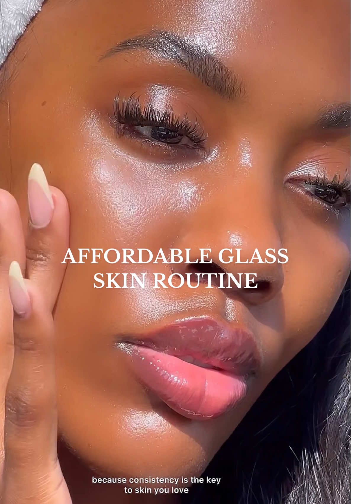 TikTok post by @beingcrystalnicolee for Naturium. Caption reads: [...] key to getting the skin you love! 😍....