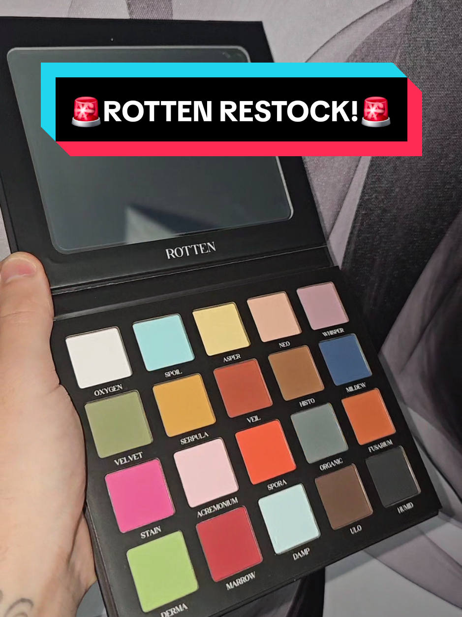 TikTok post by @codyjayartistry for Blend Bunny Cosmetics. Caption reads: The ROTTEN palette from @Blend Bunny Cosmetics and....