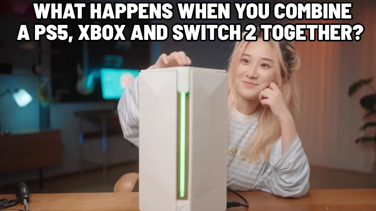 YouTube post by @Scrubing for Howl. Caption reads: What happens when you combine the PS5 PRO | Xbox....