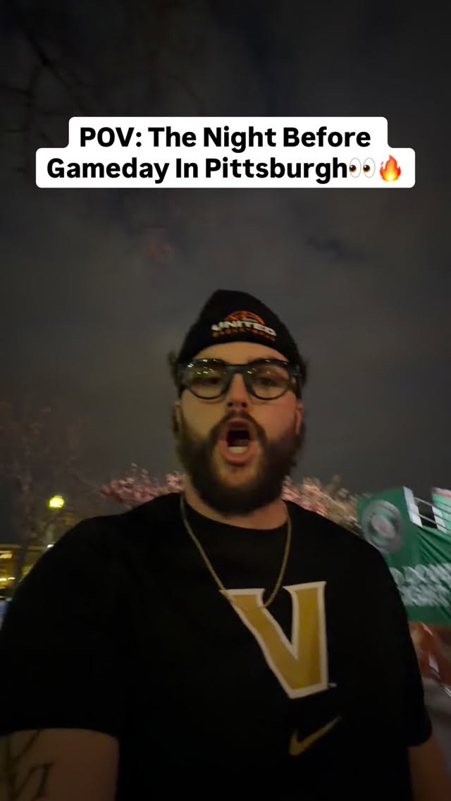 Instagram post by @allhailbball for Oakley. Caption reads: POV 5PM UPDATE: College Gameday In The BURGH 🔥....