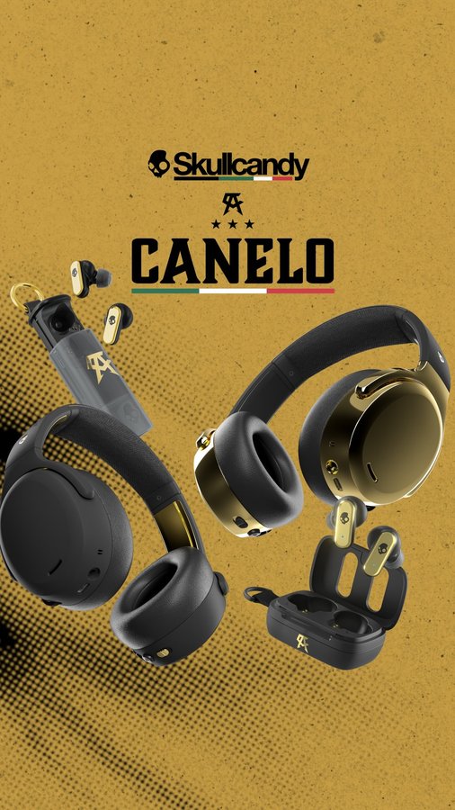 Instagram post by @canelo for Skullcandy. Caption reads: The @skullcandy x @canelo collection is now....