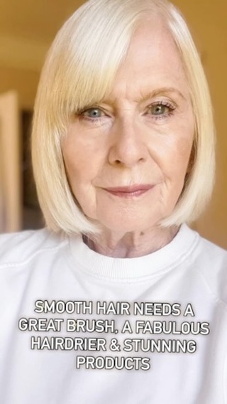 Instagram post by @lindasstyletips for Rock & Ruddle. Caption reads: Great hair needs great care.  I like mine sleek....