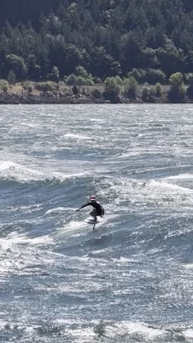 Instagram post by @cash_berzolla for Patagonia. Caption reads: Some prone paddle ups in the Columbia. Was....